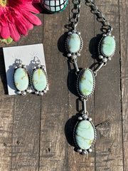 4 Stone Palomino Variscite Lariat Set