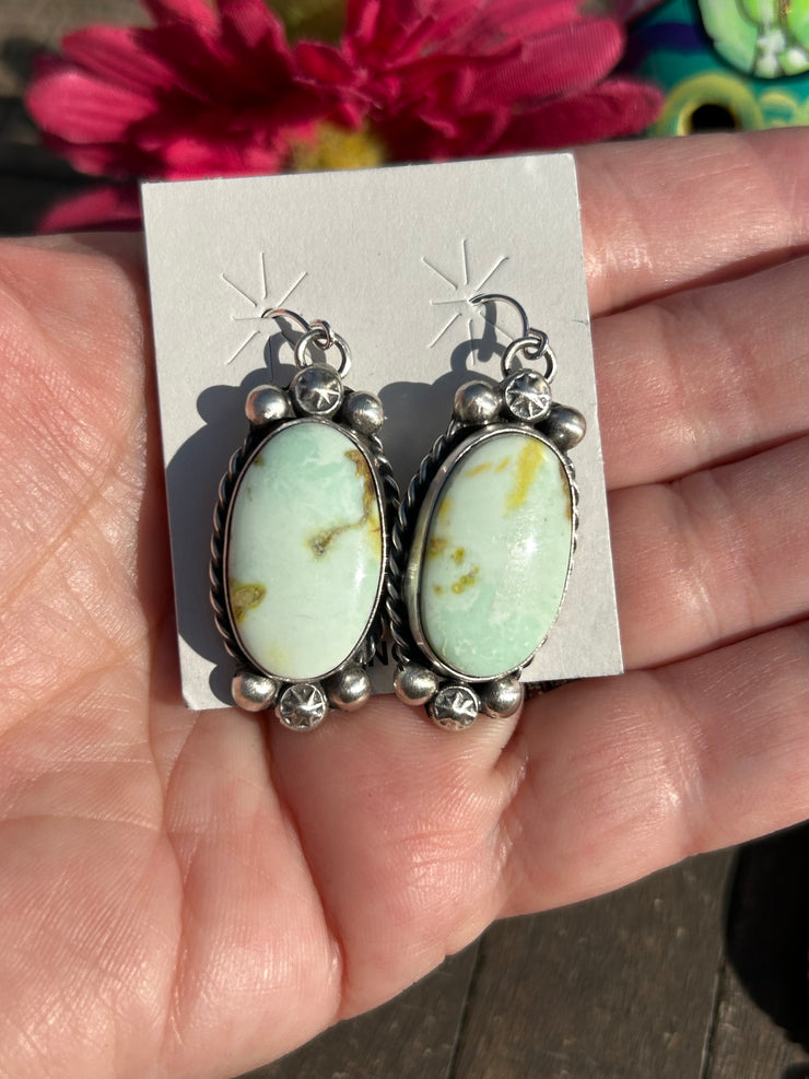 4 Stone Palomino Variscite Lariat Set