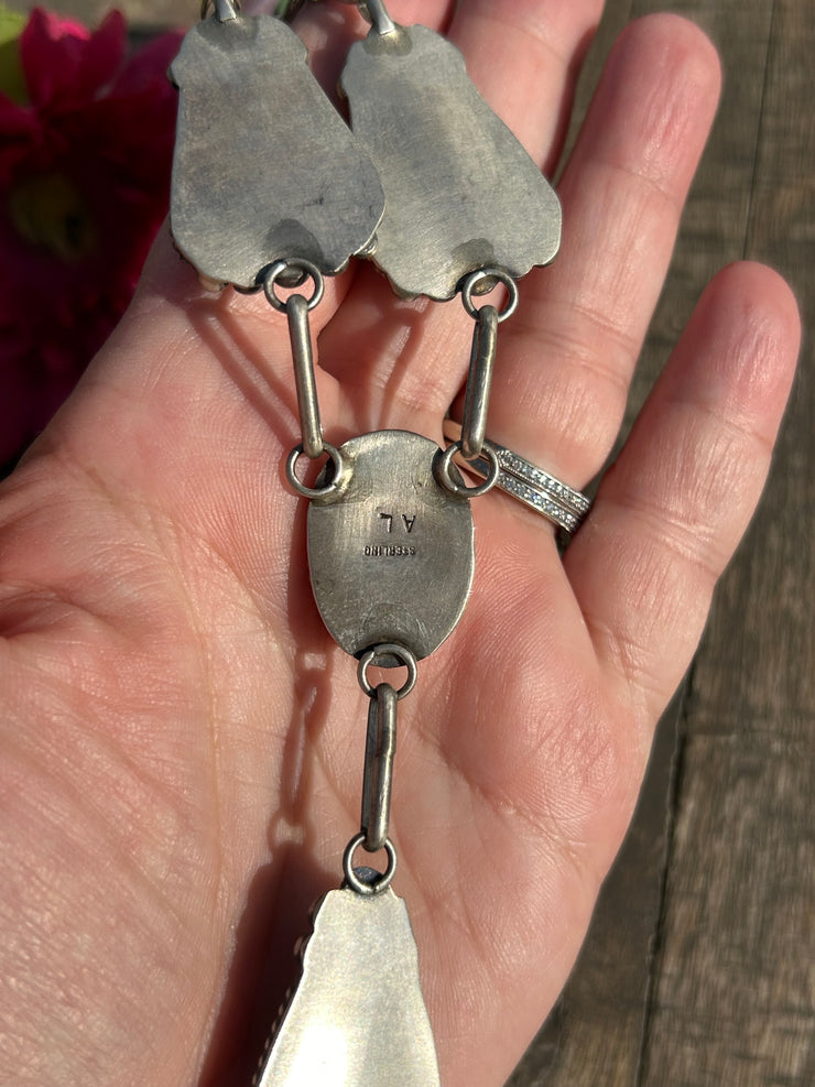 4 Stone White Buffalo Lariat Set