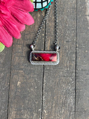 Dahlia Rose Bar Necklace #1