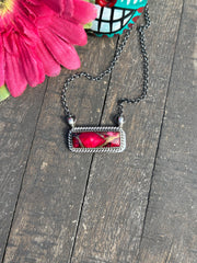 Dahlia Rose Bar Necklace #2