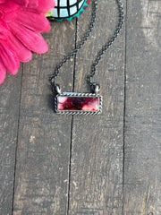 Dahlia Rose Bar Necklace #3