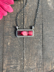 Dahlia Rose Bar Necklace #7