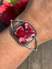 Single Stone Dahlia Rose Cuff #1