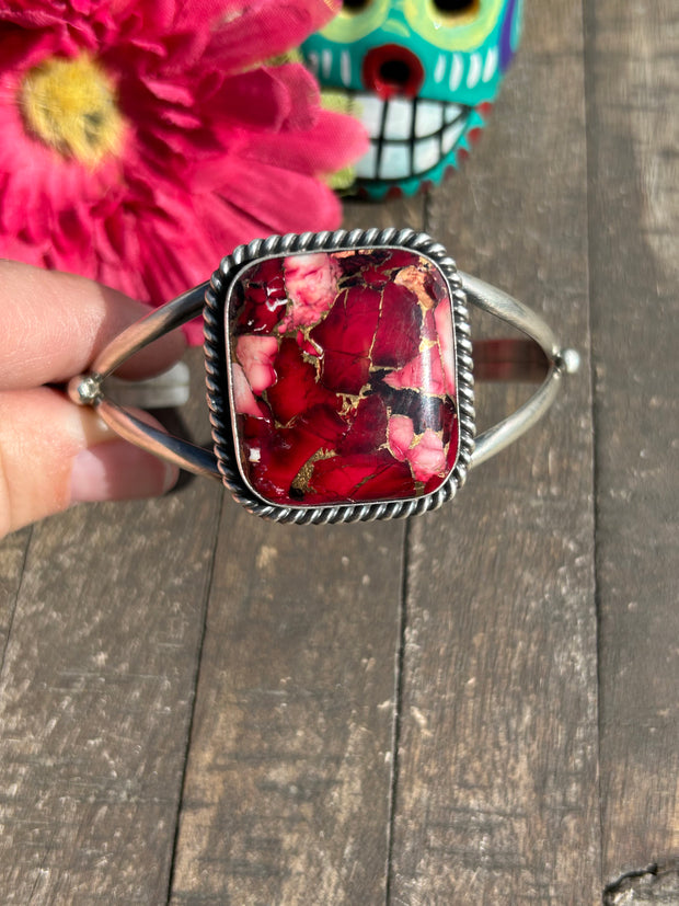 Single Stone Dahlia Rose Cuff #1