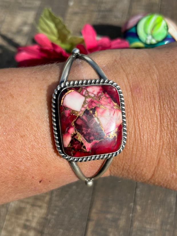 Single Stone Dahlia Rose Cuff #2