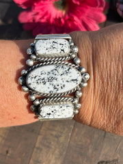 3 Stone White Buffalo Cuff