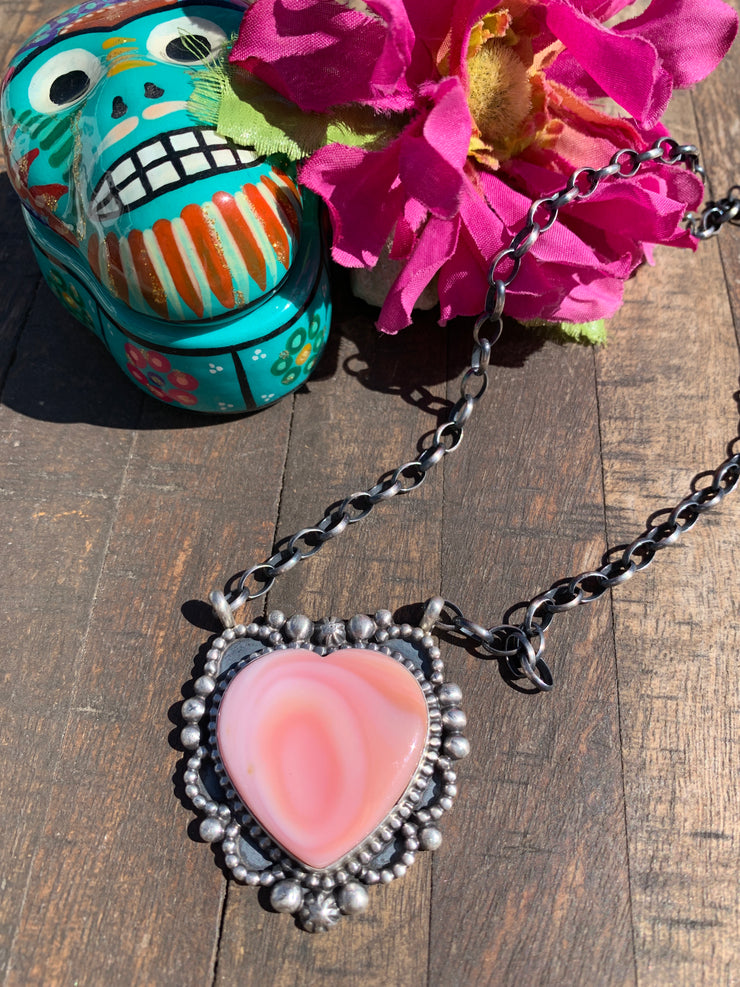 "Cotton Candy" Heart Necklace #3