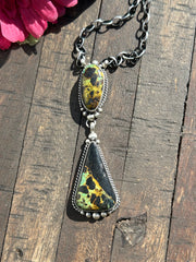 2 Stone Blackjack Necklace