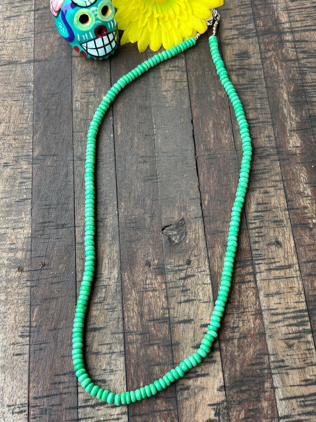 25" Green Turquoise Rondelle Strand #2