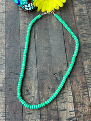 18" Green Turquoise Rondelle Strand #1