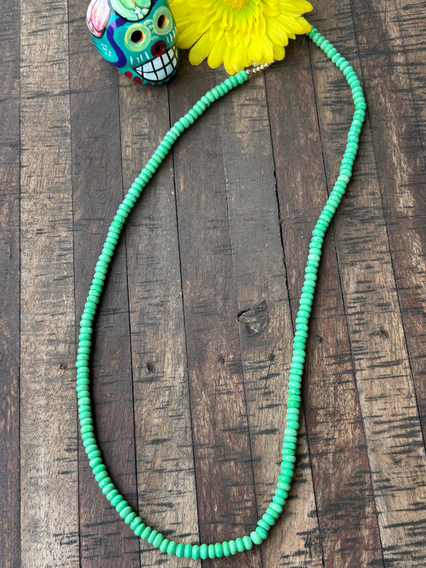 27" Green Turquoise Rondelle Strand #3