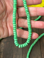 36" Green Turquoise Rondelle Strand #5