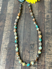 25" Boulder Turquoise Strand #20