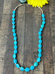 22" Blue Turquoise Strand #21