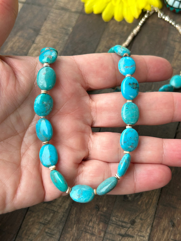 22" Blue Turquoise Strand #21