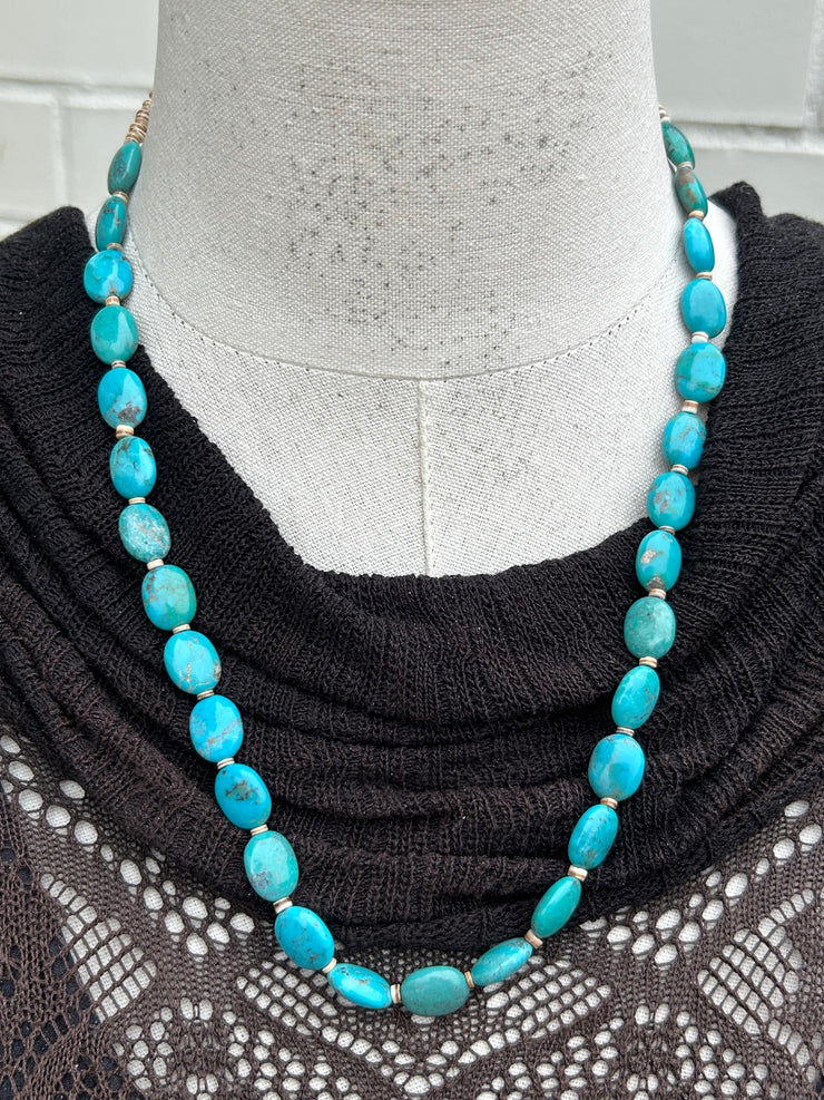 22" Blue Turquoise Strand #21