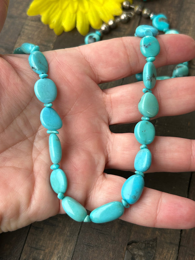 21" Blue Turquoise Strand #22