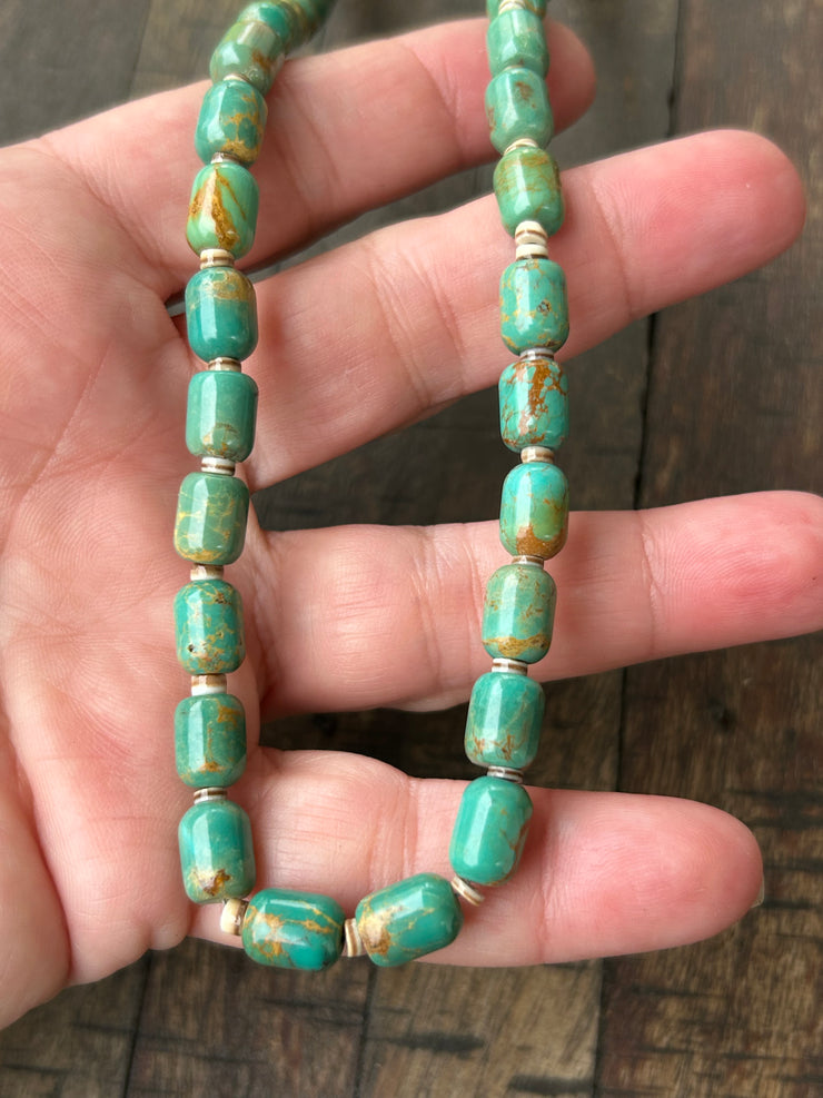 20" Turquoise and Heishi Strand #23