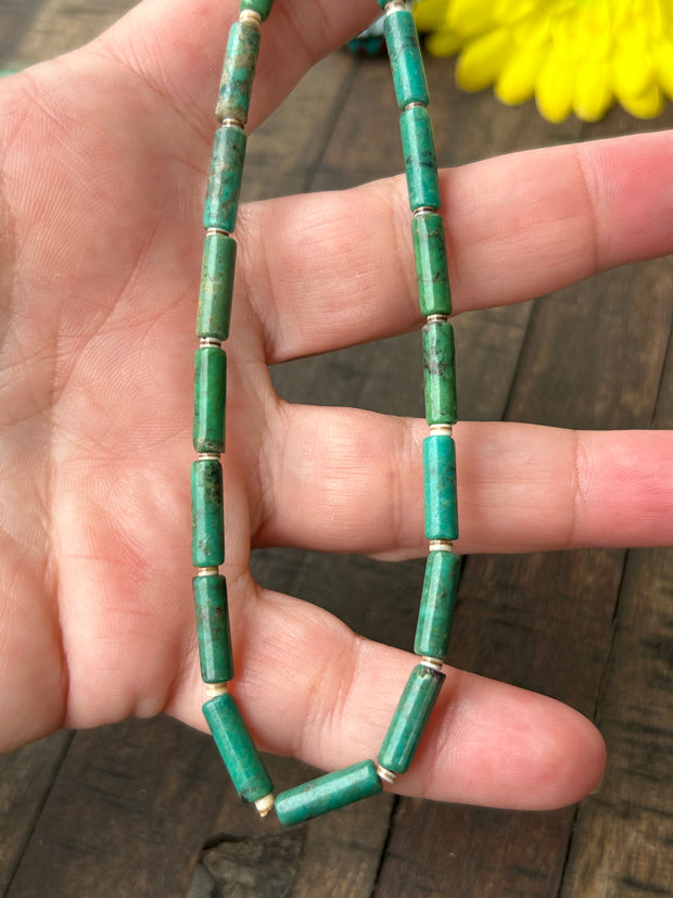 38" Turquoise and Heishi Strand  #26