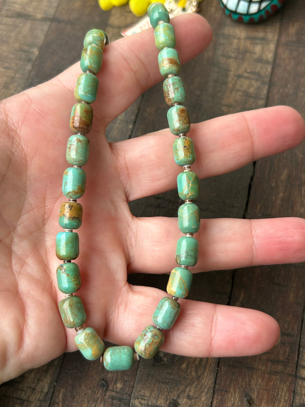 17" Turquoise and Heishi Strand  #33