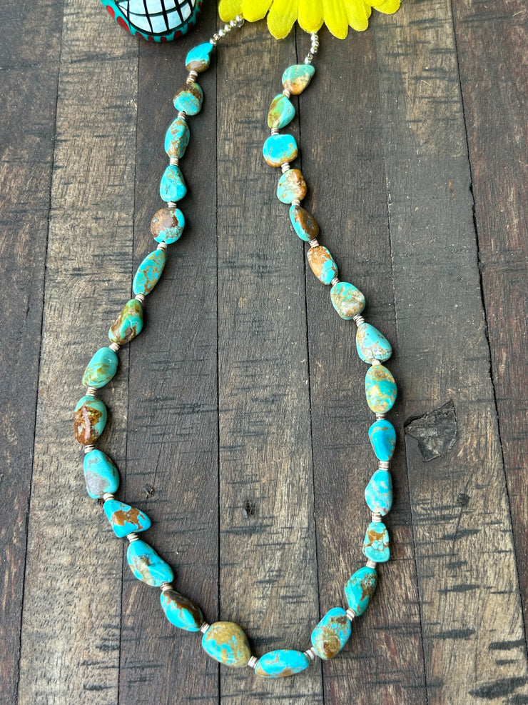 19" Turquoise and Heishi Strand  #36