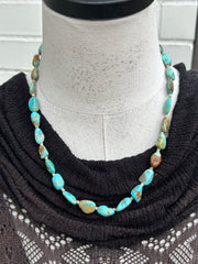 19" Turquoise and Heishi Strand  #36