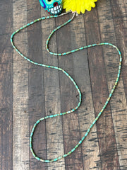 39"  Green Turquoise and Heishi Strand  #39