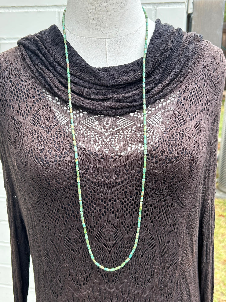 39"  Green Turquoise and Heishi Strand  #39