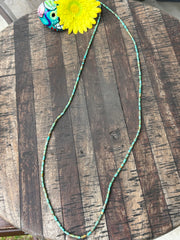 41"  Green Turquoise and Heishi Strand  #40