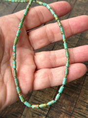 41"  Green Turquoise and Heishi Strand  #40