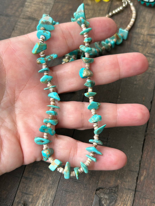 33" #8 Turquoise and Heishi Strand  #41