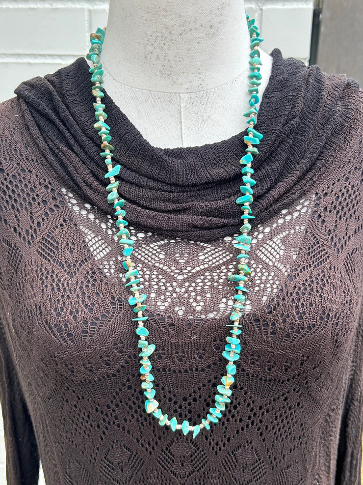 33" #8 Turquoise and Heishi Strand  #41