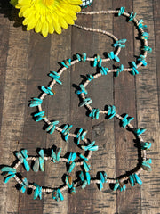 39" Turquoise and Heishi Strand  #51