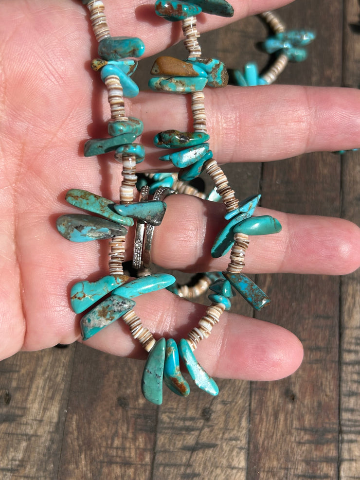 39" Turquoise and Heishi Strand  #51