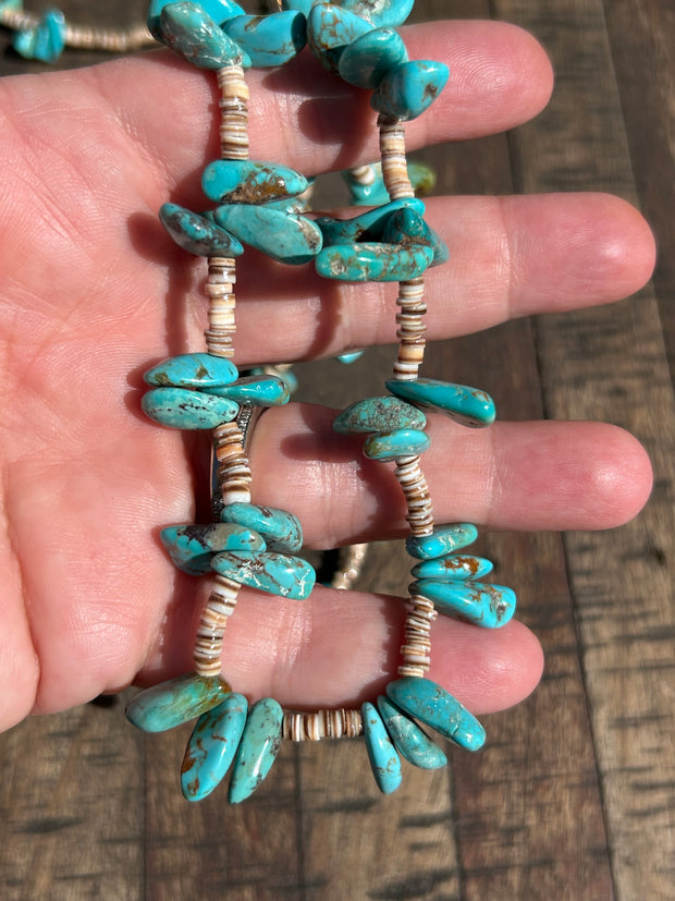 36" Turquoise and Heishi Strand  #52