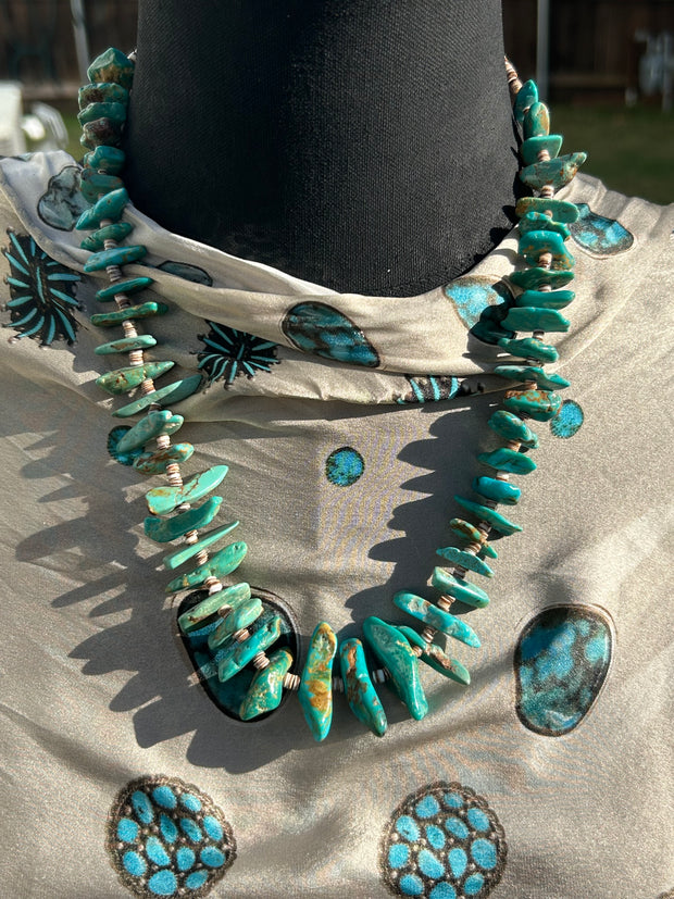 Turquoise and Heishi Strand  #75