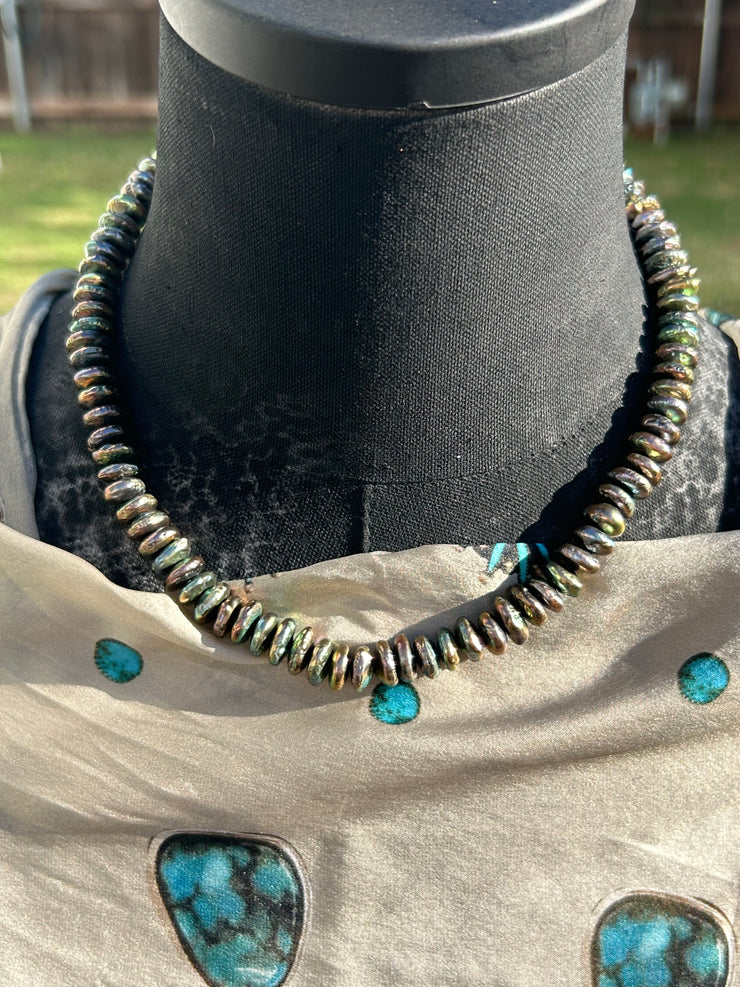 Green Coin Pearl Strands