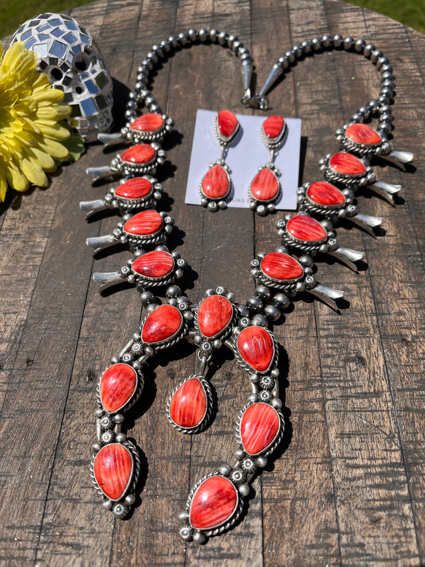 Red Spiny Squash Blossom Set