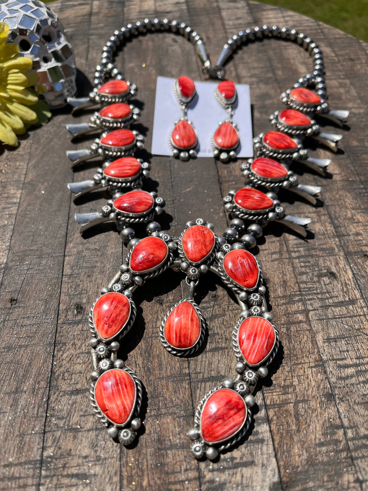 Red Spiny Squash Blossom Set