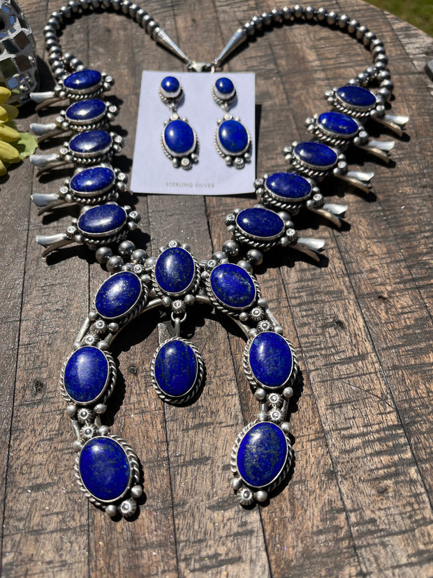 Lapis Squash Blossom Set