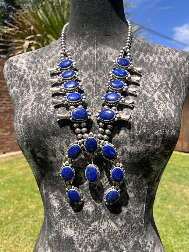 Lapis Squash Blossom Set
