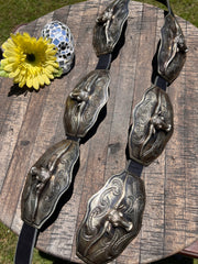Steer Head Concho Belt