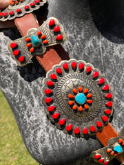 Spiny and Turquoise Concho Belt