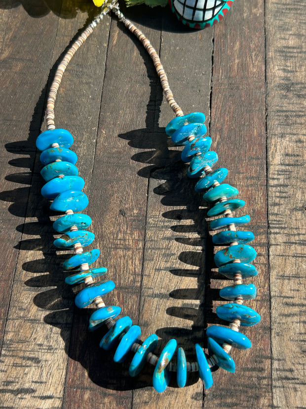 Turquoise and Heishi Strand #100