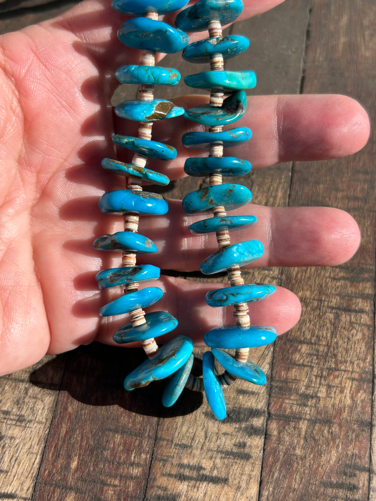 Turquoise and Heishi Strand #100