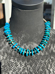 Turquoise and Heishi Strand #100