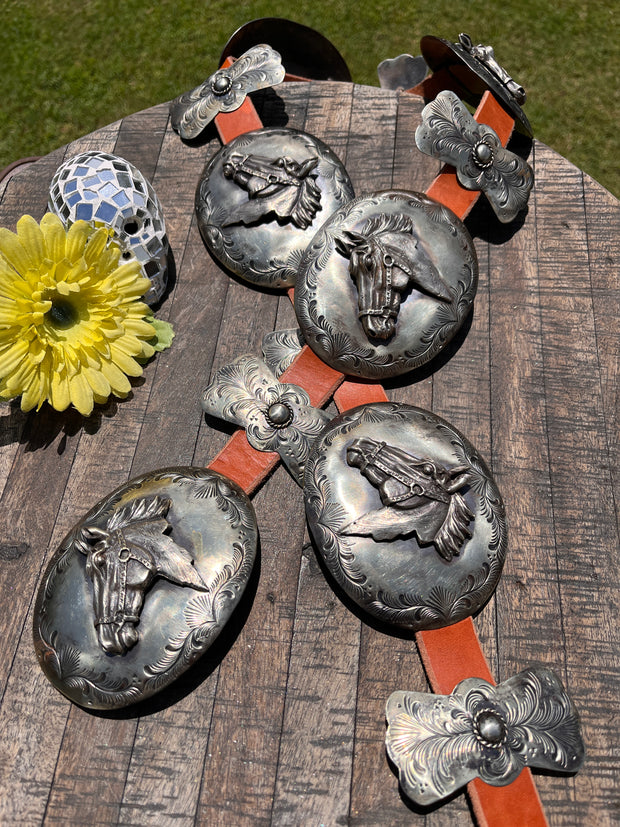 Horse Head Concho Belt