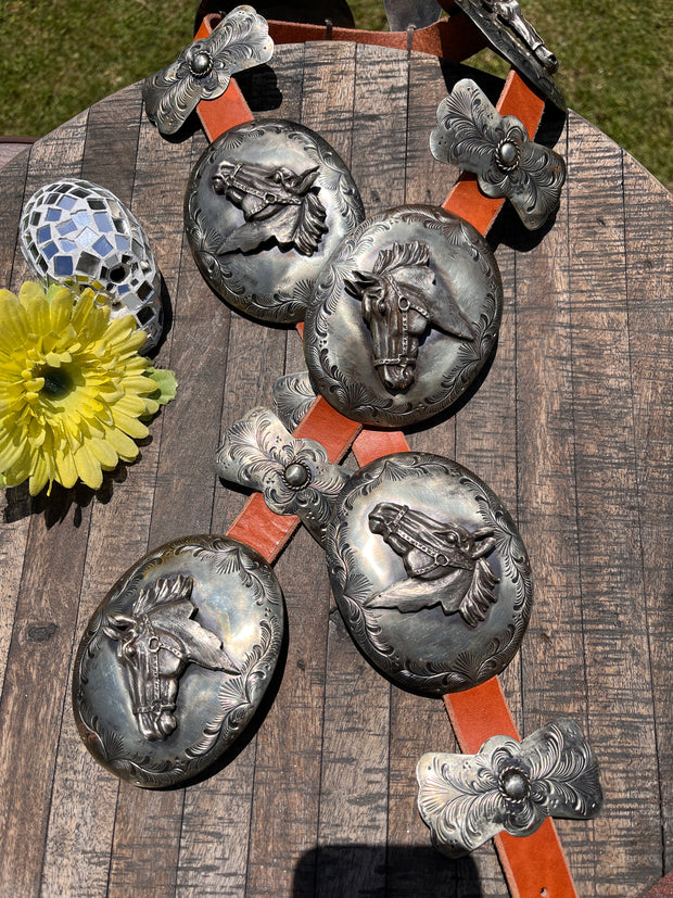 Horse Head Concho Belt