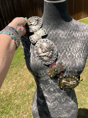 Turquoise Horse Head Concho Belt